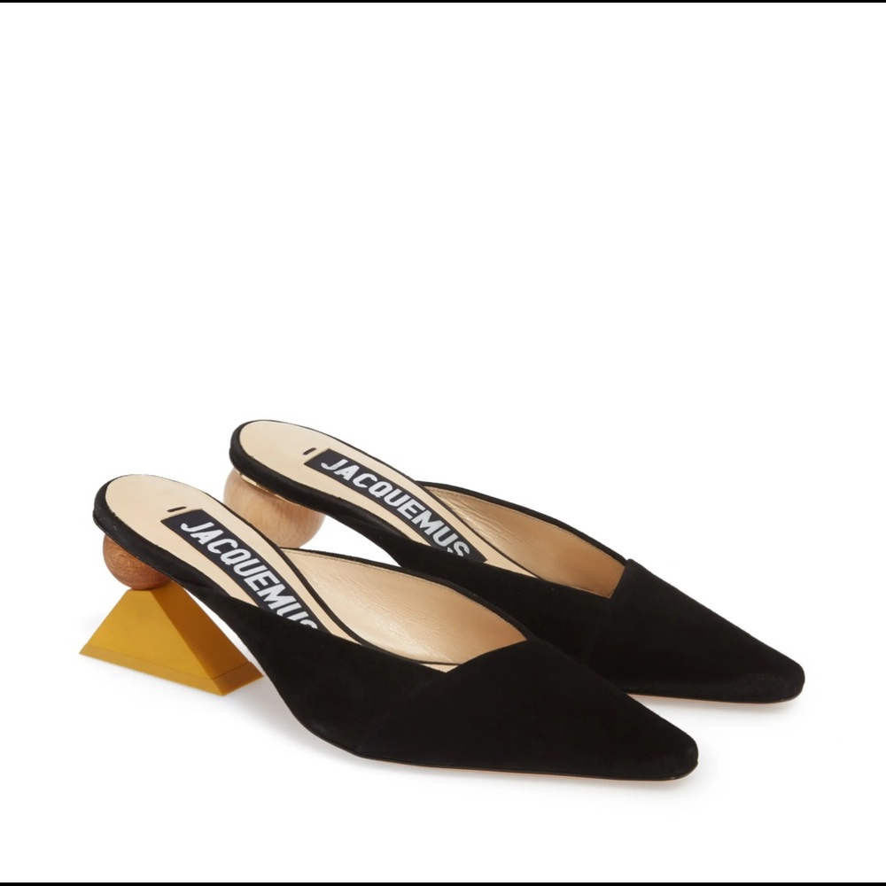 Jacquemus Les Mules Maceio Suede Mules In Black